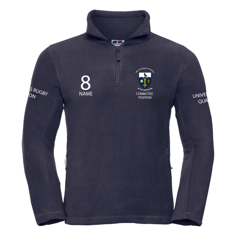Hull University - Women's Rugby Union - 1/4 Fleece - Navy